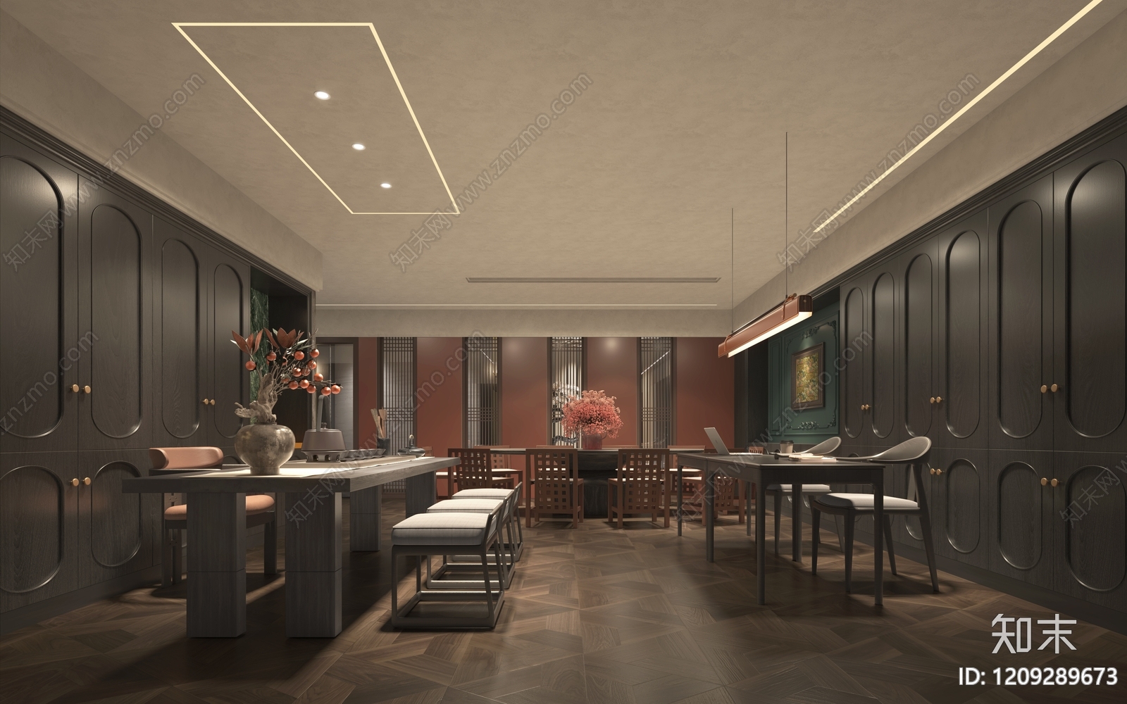 新中式其他餐饮空间3D模型下载【ID:1209289673】