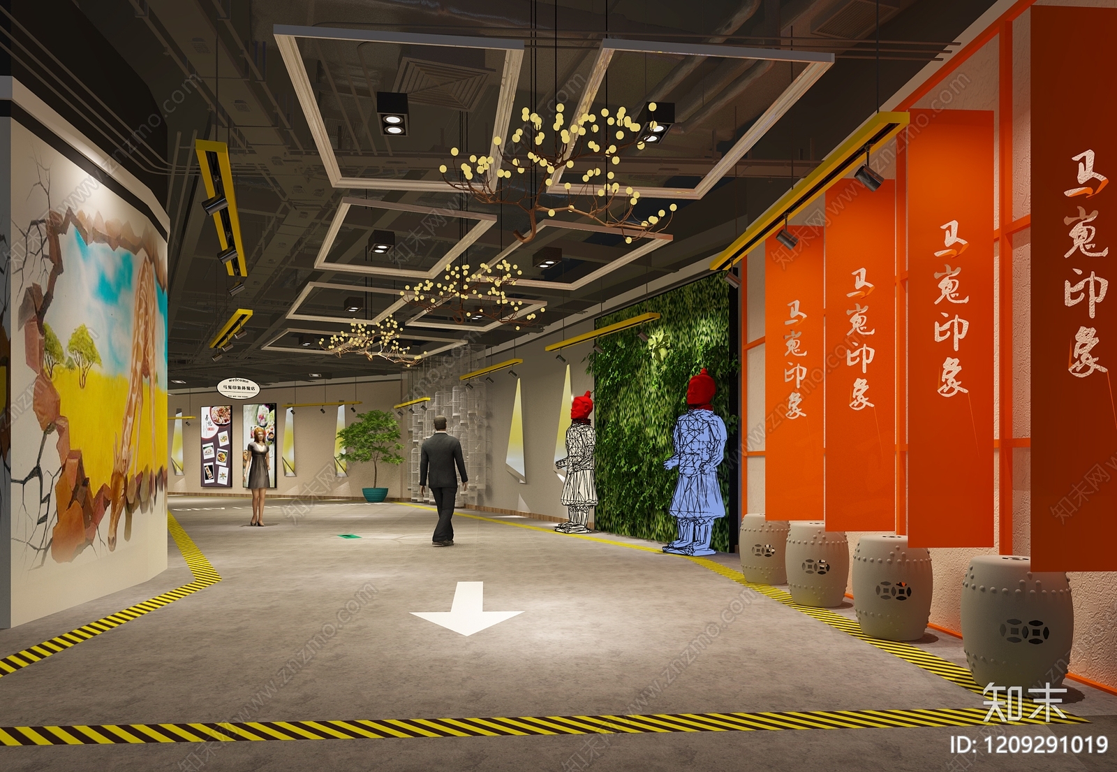现代混搭风其他商业空间3D模型下载【ID:1209291019】