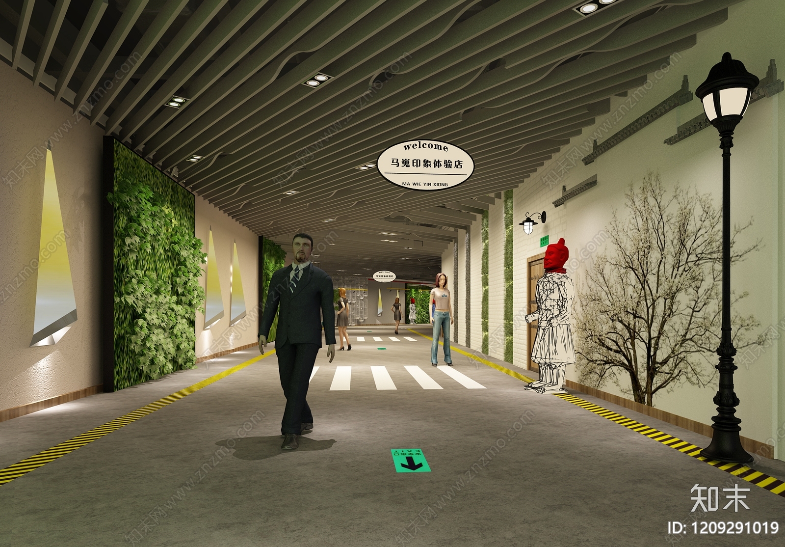 现代混搭风其他商业空间3D模型下载【ID:1209291019】