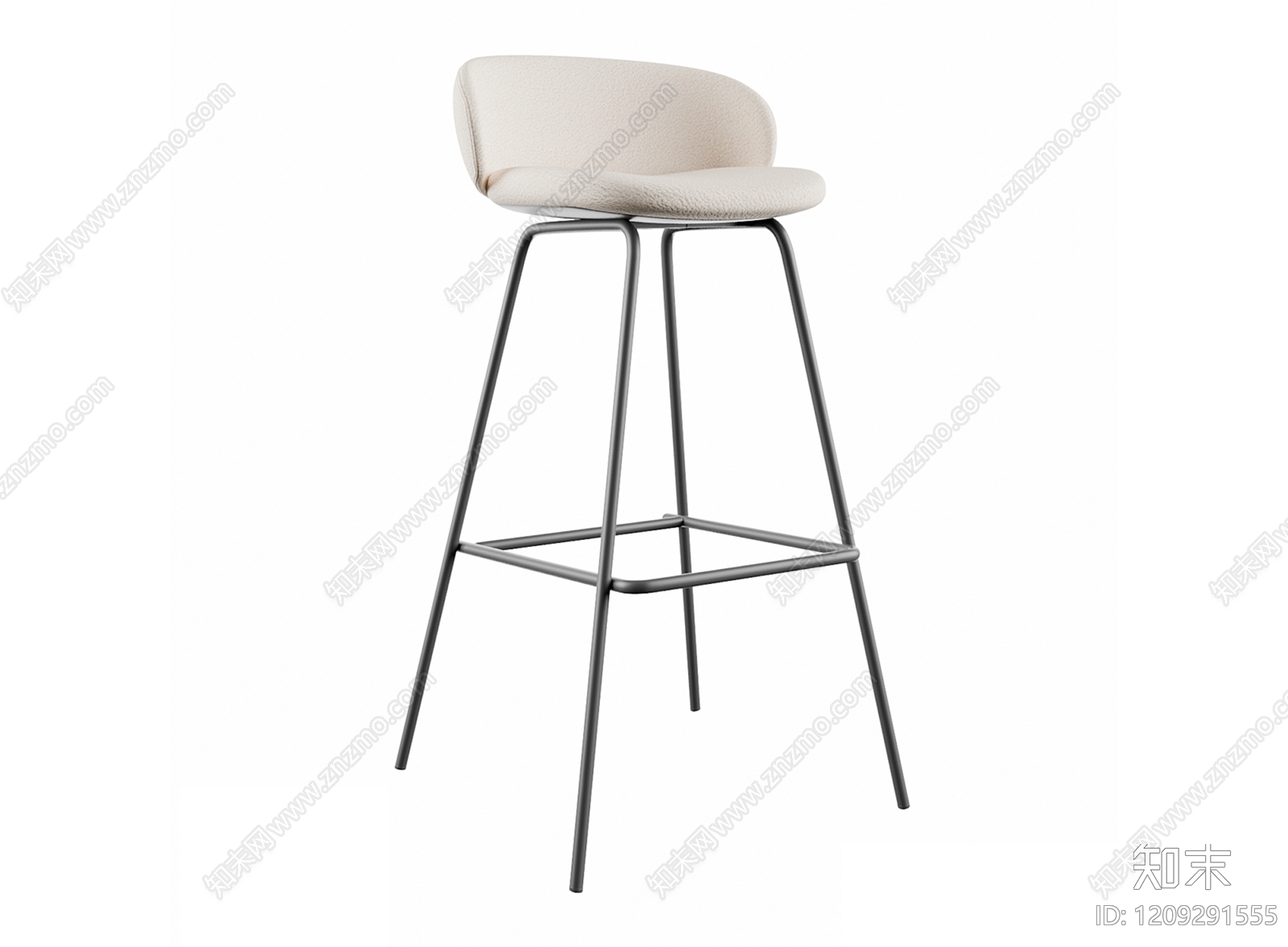 现代简约吧椅3D模型下载【ID:1209291555】