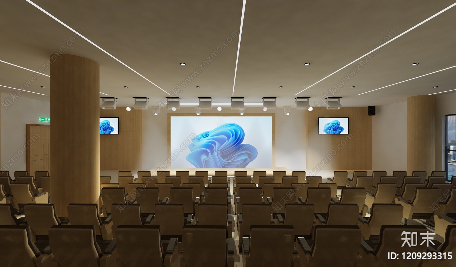 现代简约报告厅3D模型下载【ID:1209293315】