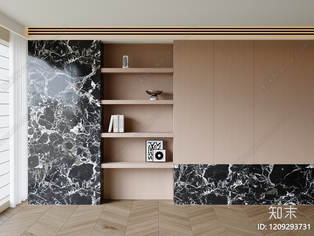现代简约沙发背景墙3D模型下载【ID:1209293731】