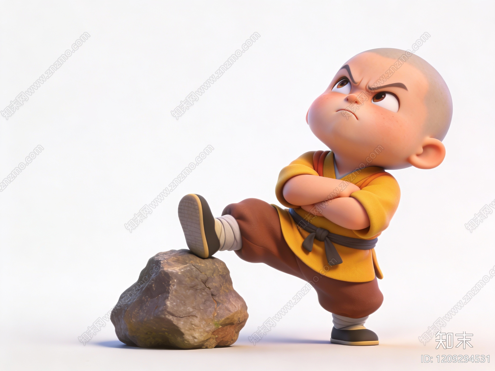 新中式卡通虚拟人物3D模型下载【ID:1209294531】