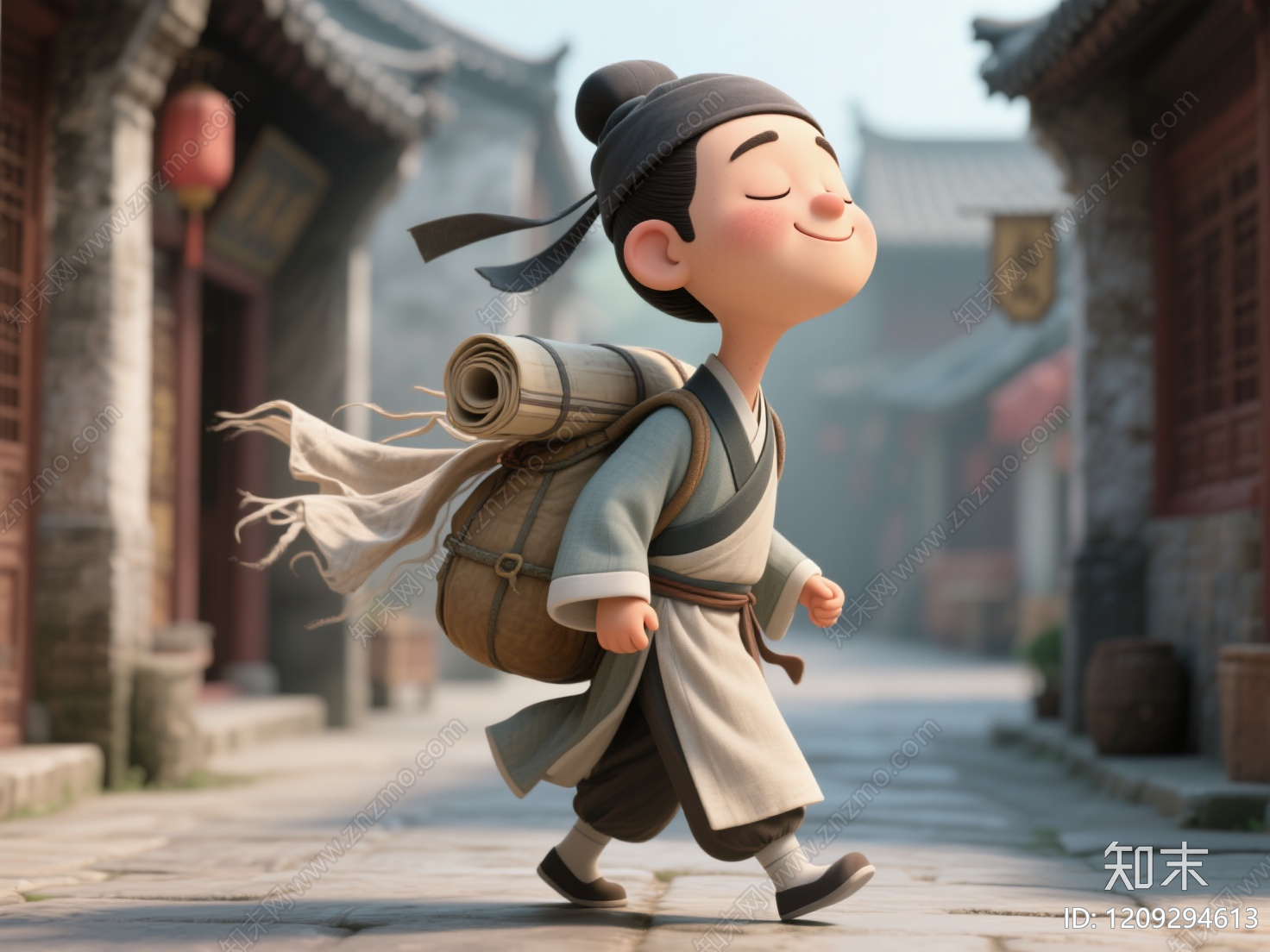 新中式虚拟人物3D模型下载【ID:1209294613】