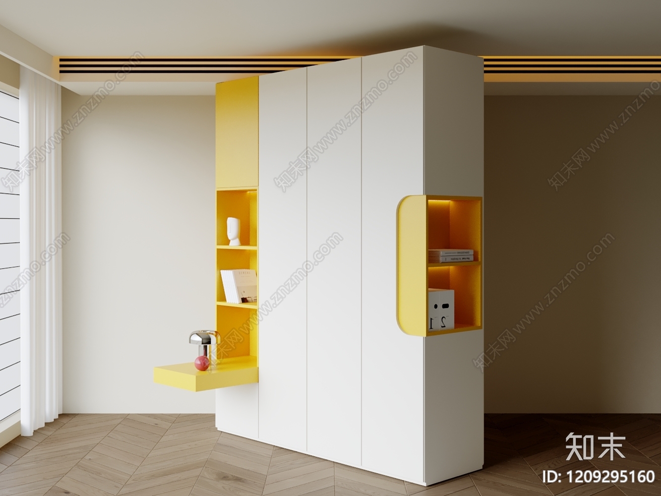现代简约衣柜3D模型下载【ID:1209295160】