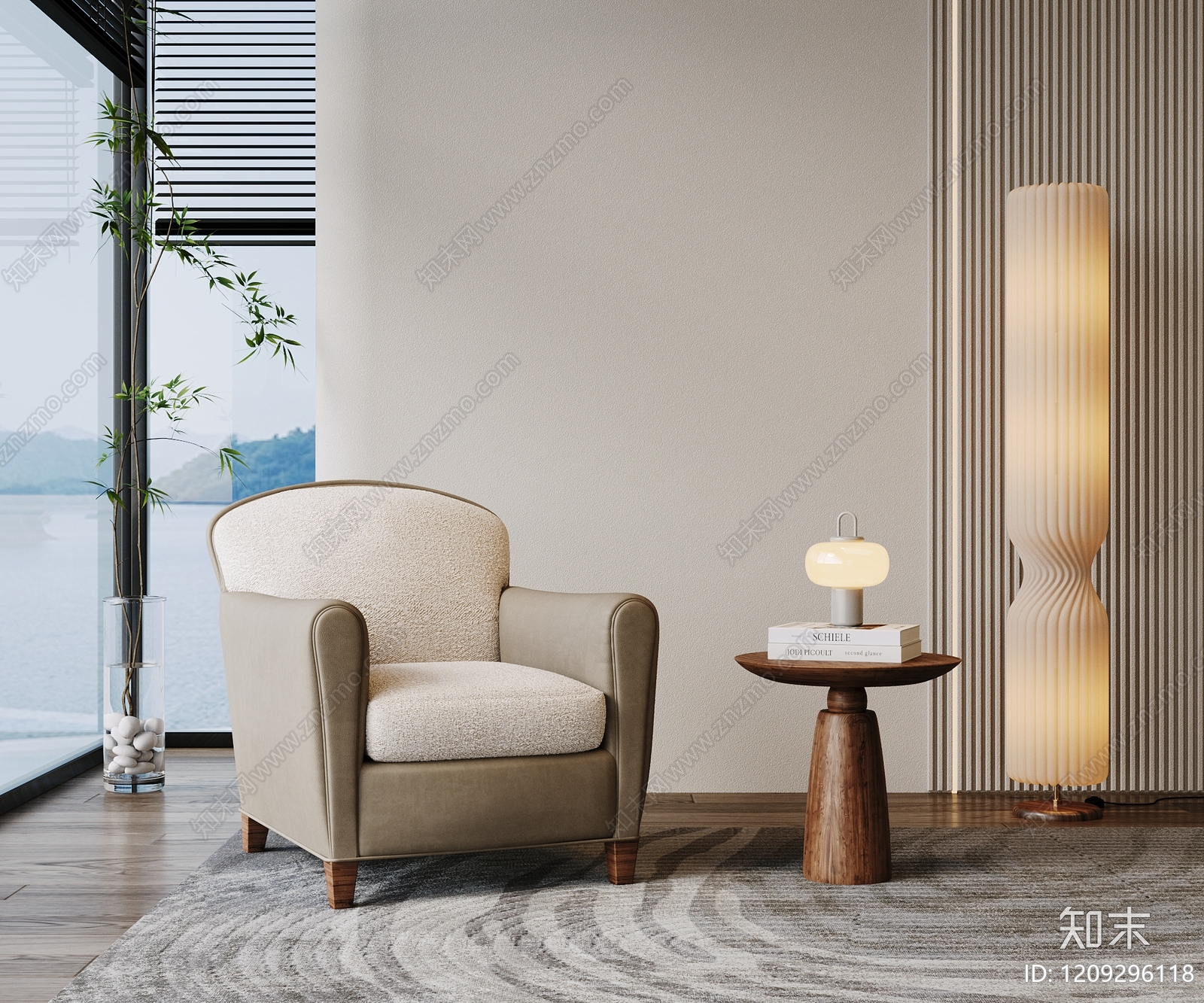 现代风单人沙发3D模型下载【ID:1209296118】