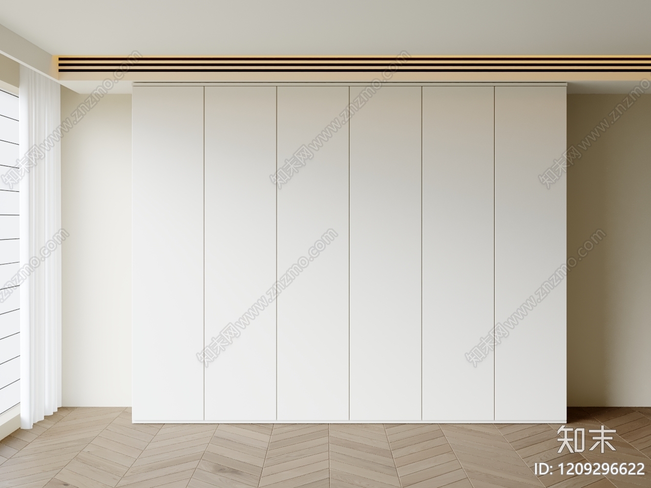 极简衣柜3D模型下载【ID:1209296622】