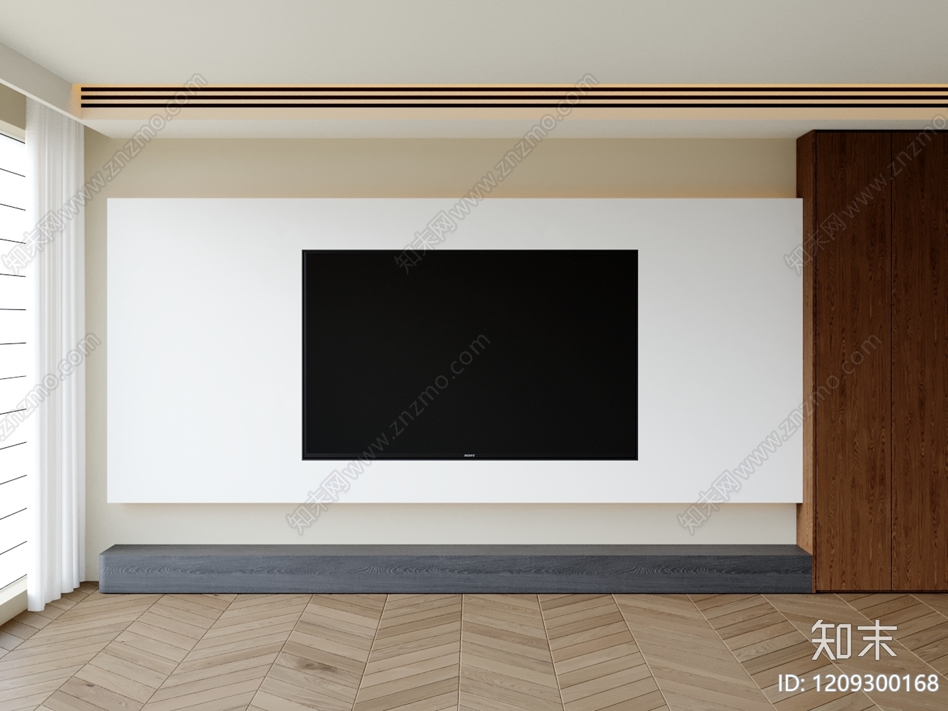 现代简约电视背景墙3D模型下载【ID:1209300168】