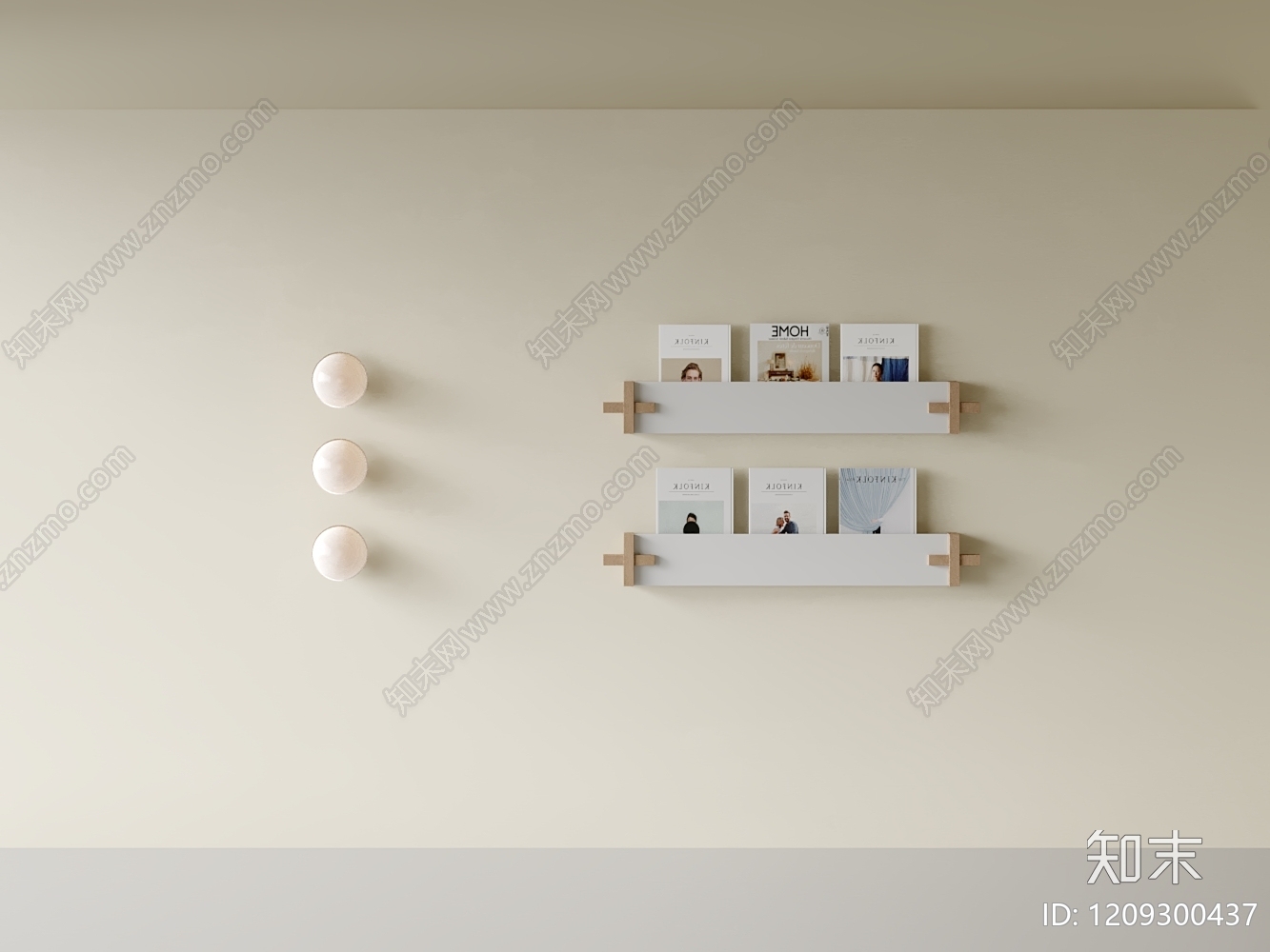 奶油风沙发背景墙3D模型下载【ID:1209300437】