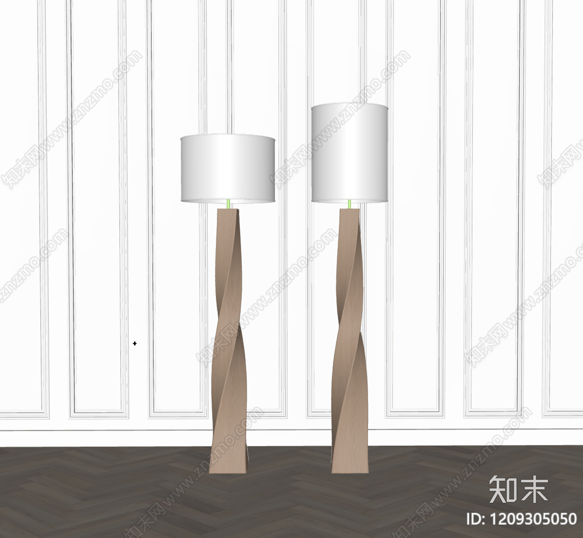 现代落地灯SU模型下载【ID:1209305050】