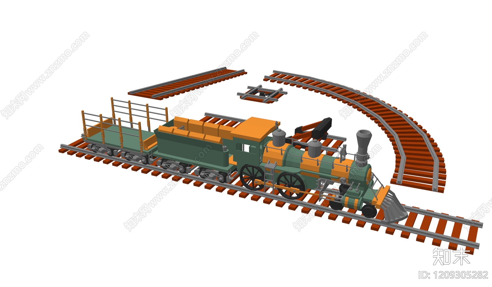 火车SU模型下载【ID:1209305282】
