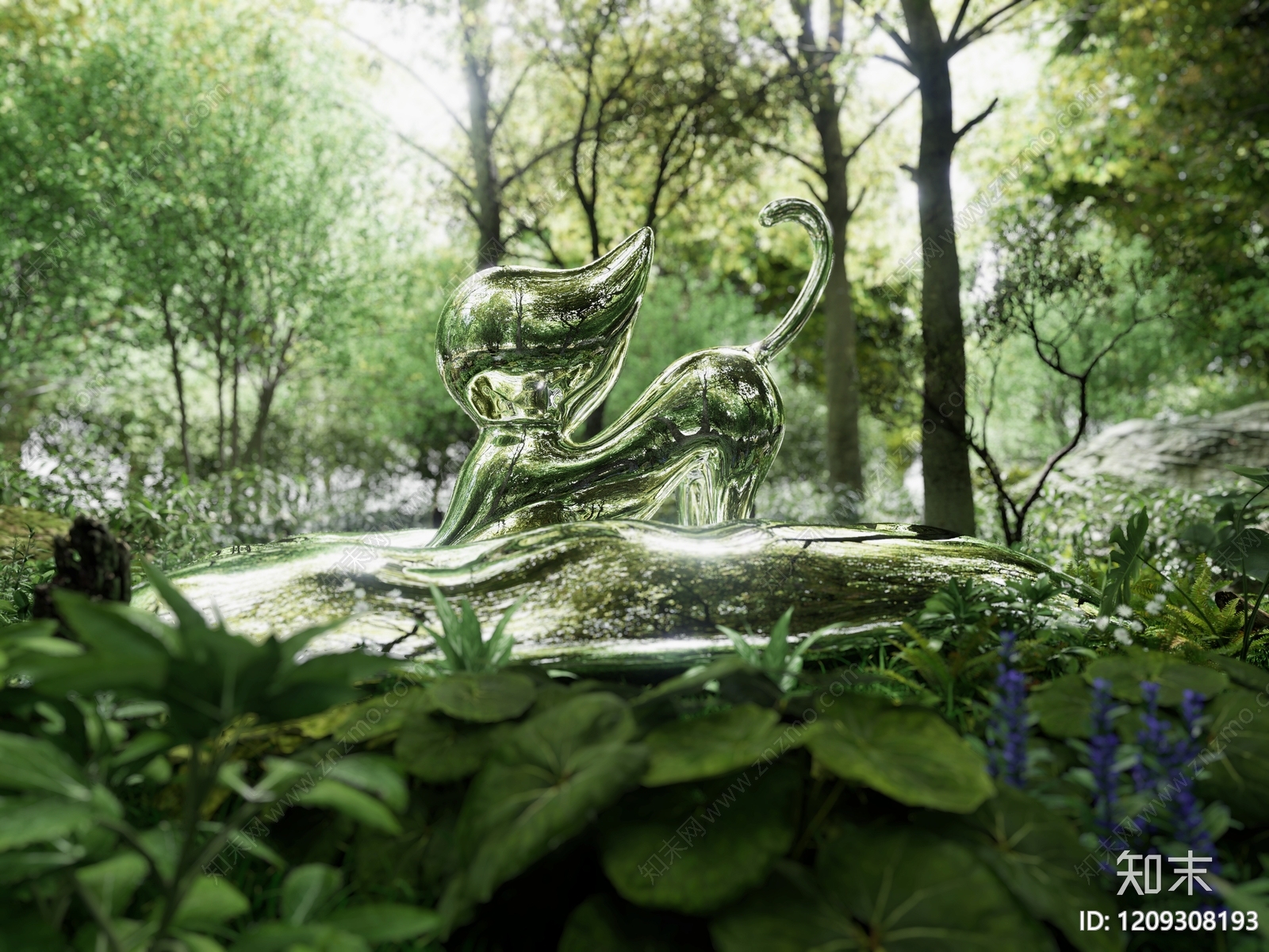 超现实自然主义景观雕塑3D模型下载【ID:1209308193】