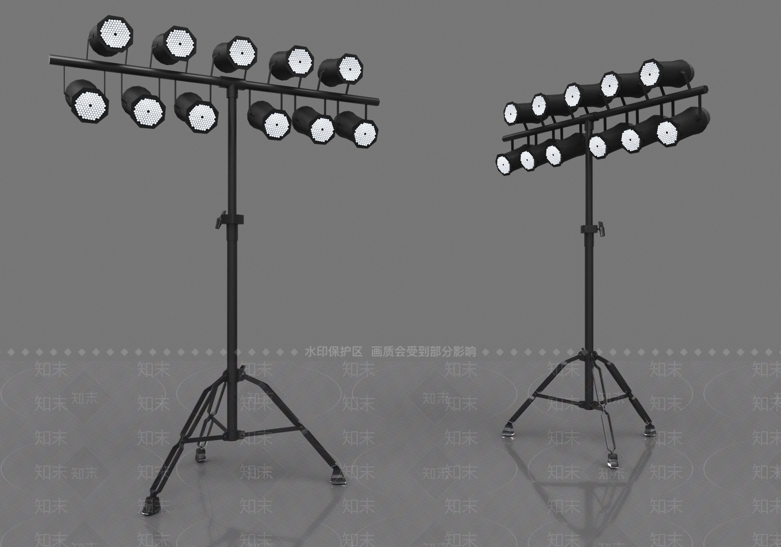 现代三角架灯光器材3D模型下载【ID:1209309157】