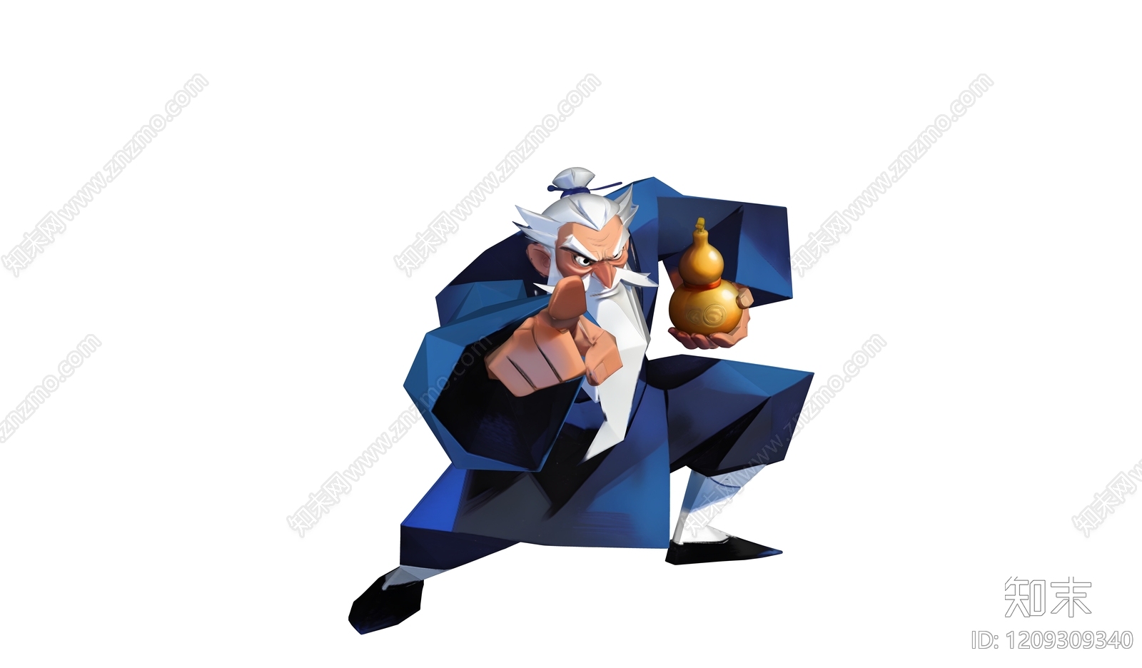 新中式虚拟人物3D模型下载【ID:1209309340】