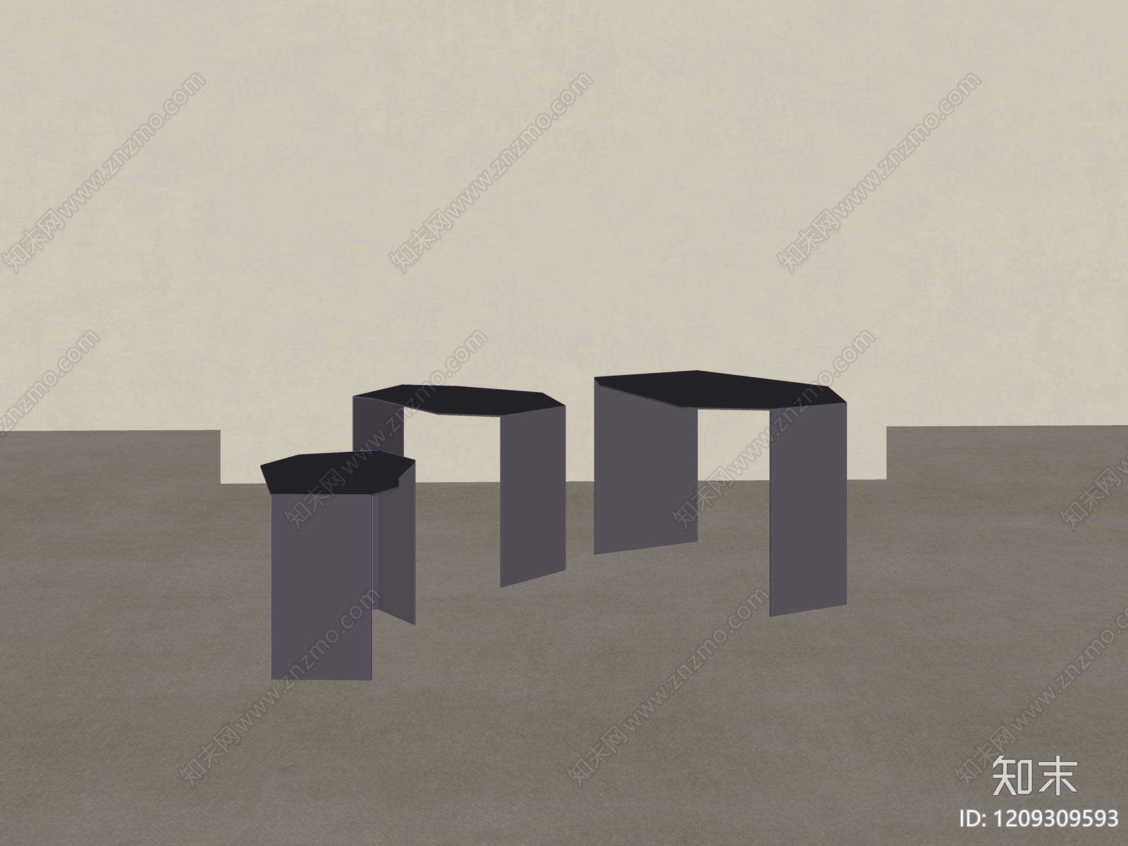 现代简约茶几SU模型下载【ID:1209309593】
