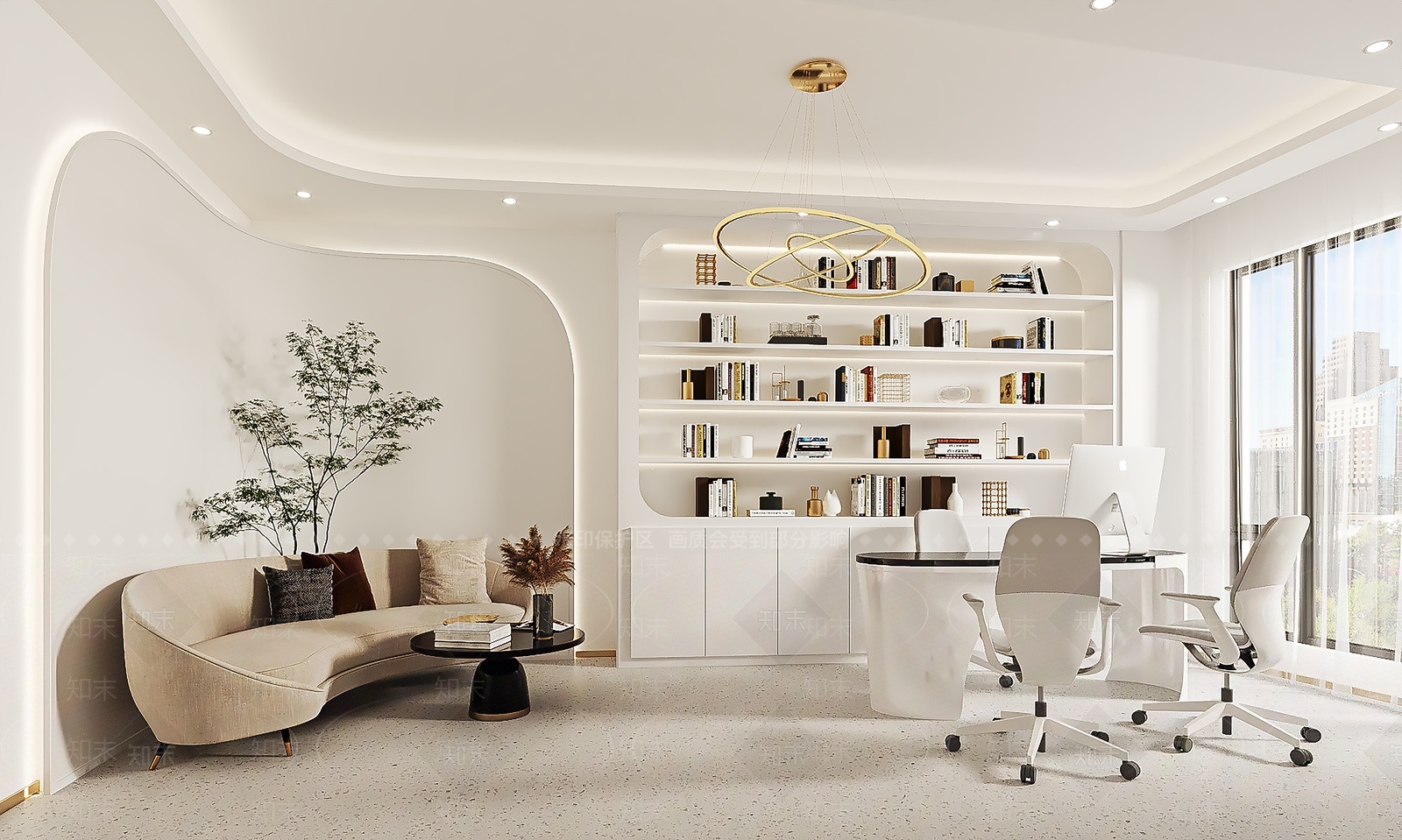现代美容院院长办公室3D模型下载【ID:1209309829】