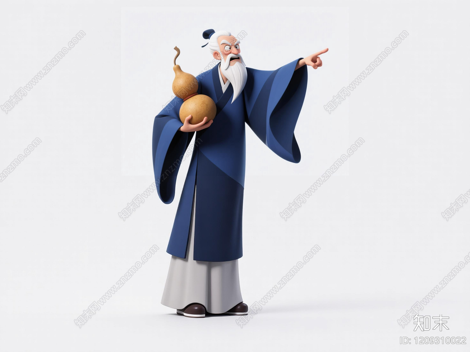 新中式虚拟人物3D模型下载【ID:1209310022】