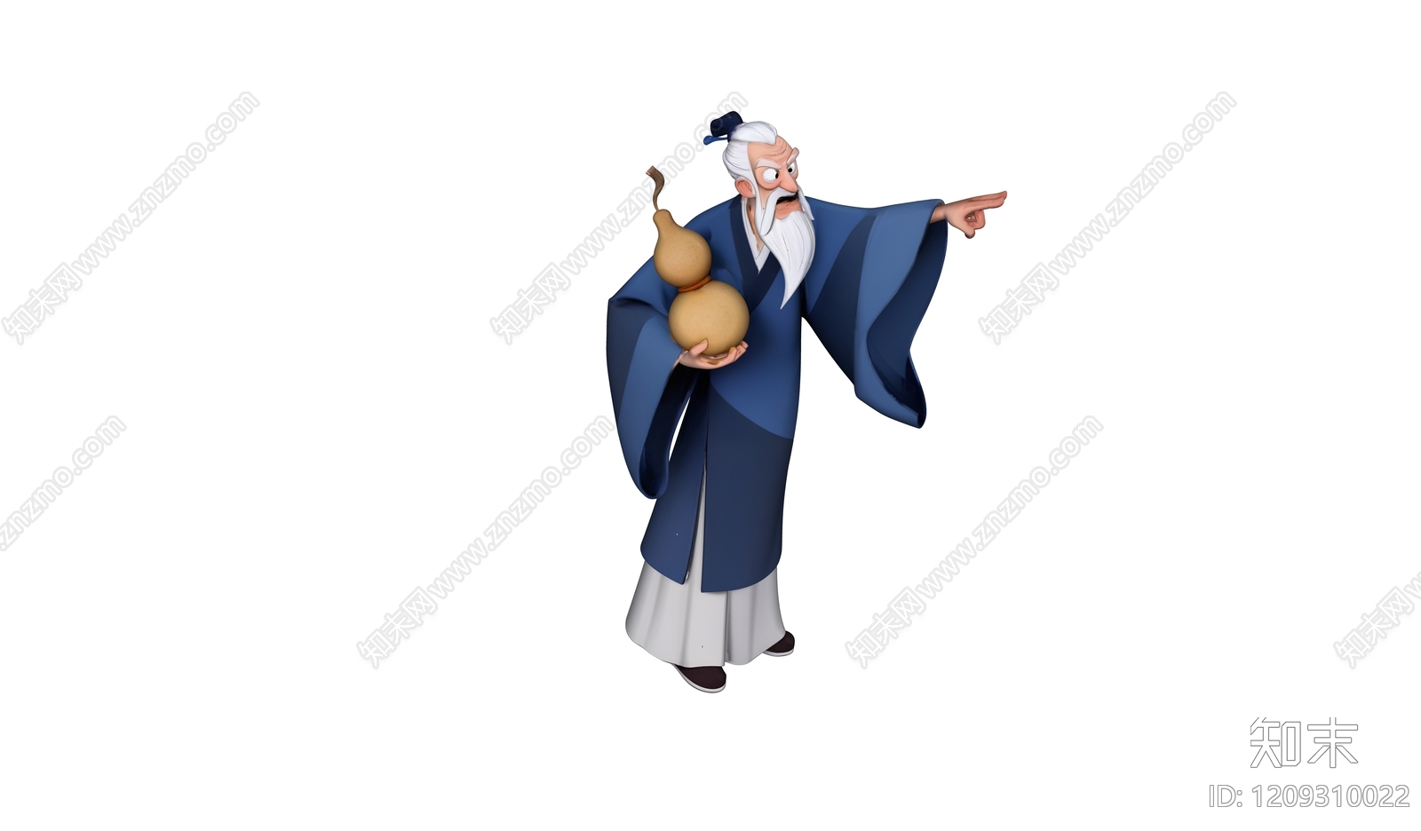 新中式虚拟人物3D模型下载【ID:1209310022】