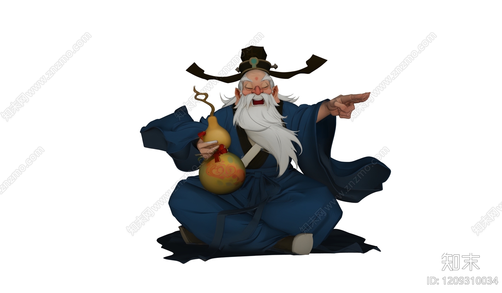 新中式虚拟人物3D模型下载【ID:1209310034】