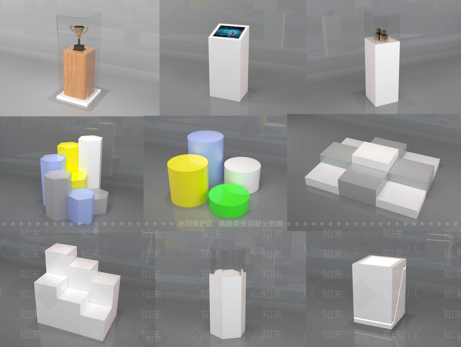 现代展示台3D模型下载【ID:1209310067】