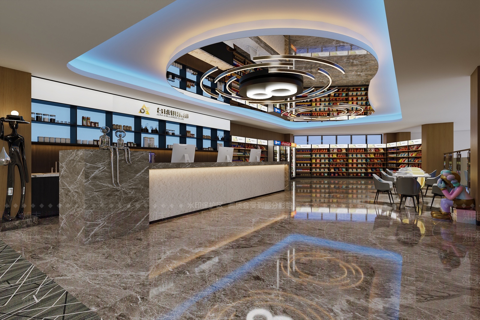 台球室3D模型下载【ID:1209310419】