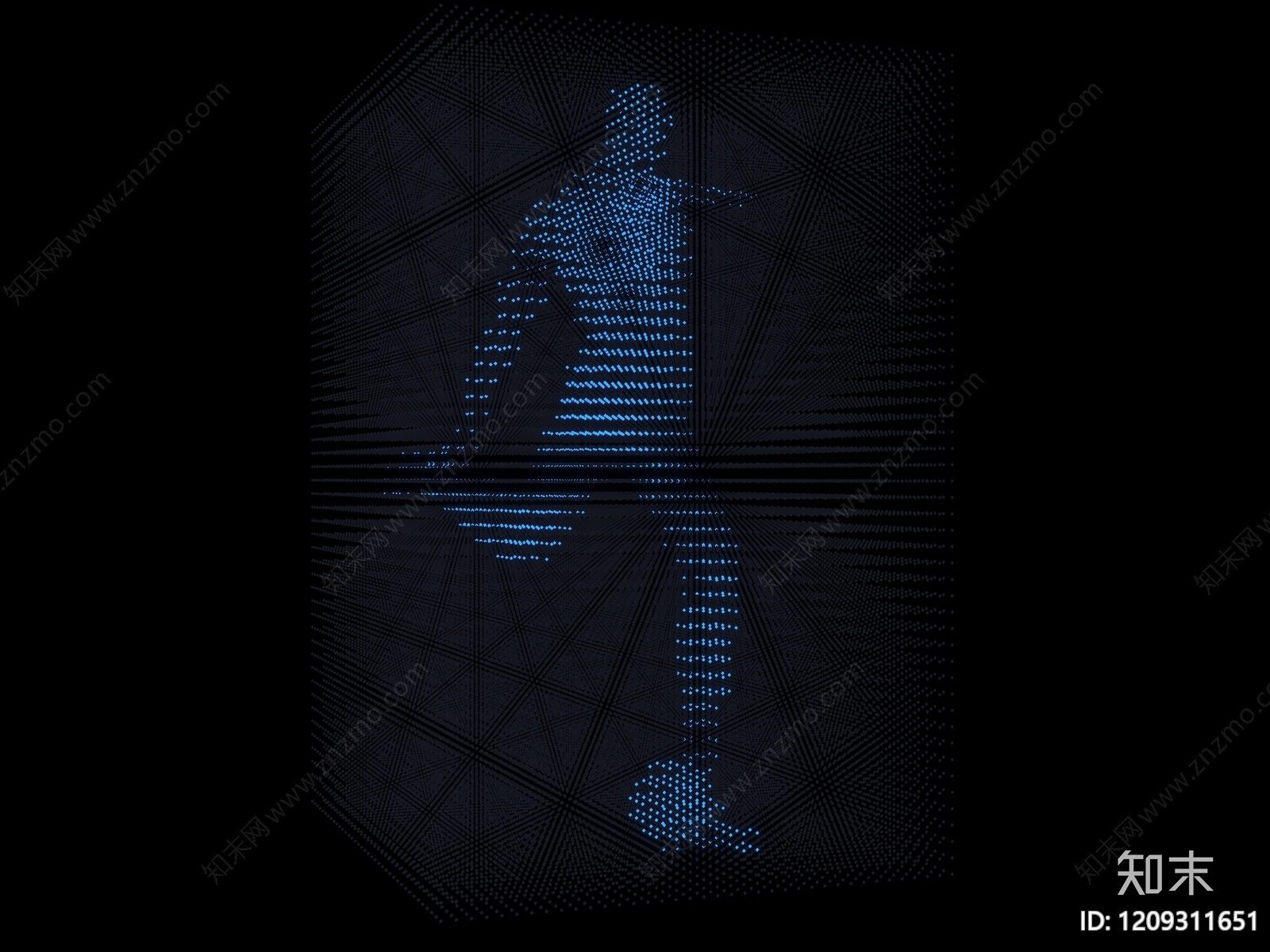 数字未来主义虚拟人物3D模型下载【ID:1209311651】