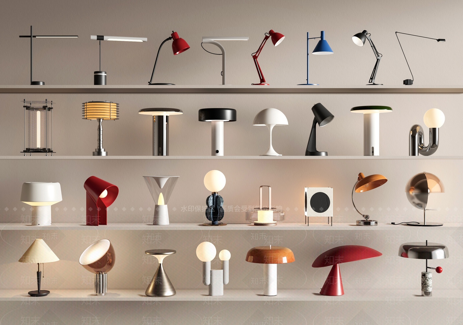 台灯3D模型下载【ID:1209312710】