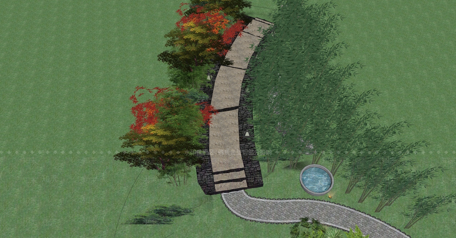 现代公园设计SU模型下载【ID:1209315226】
