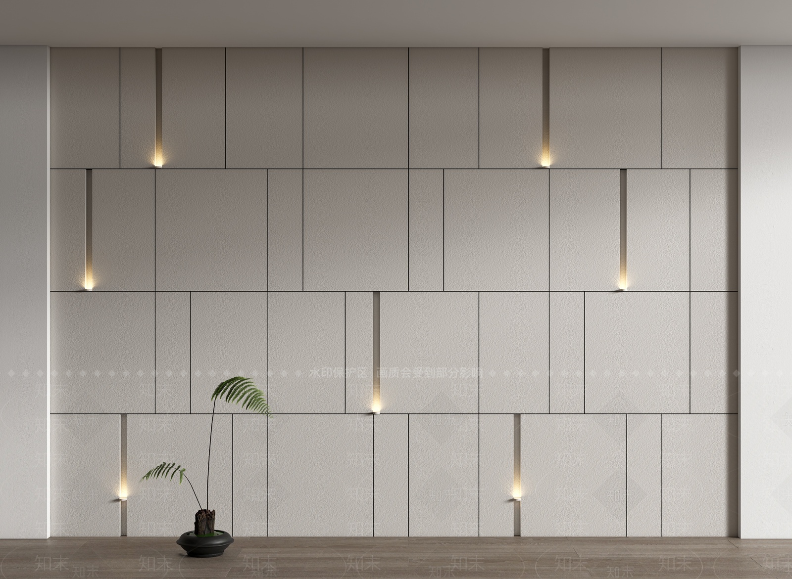 现代石材造型背景墙3D模型下载【ID:1209321923】