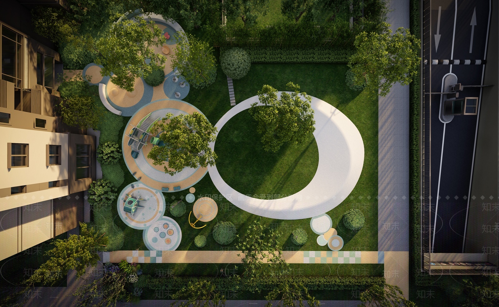 【SU悬赏模型】现代风格儿童游乐区景观SU模型下载【ID:1209323489】