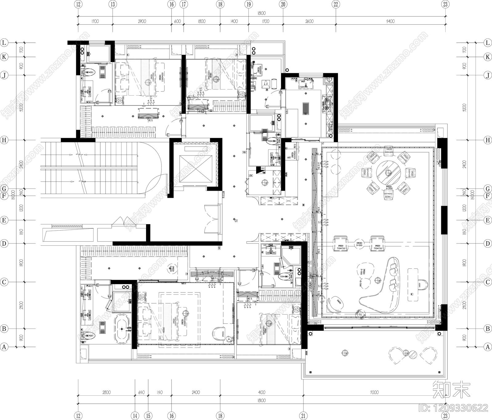高层住宅施工图下载【ID:1209330622】