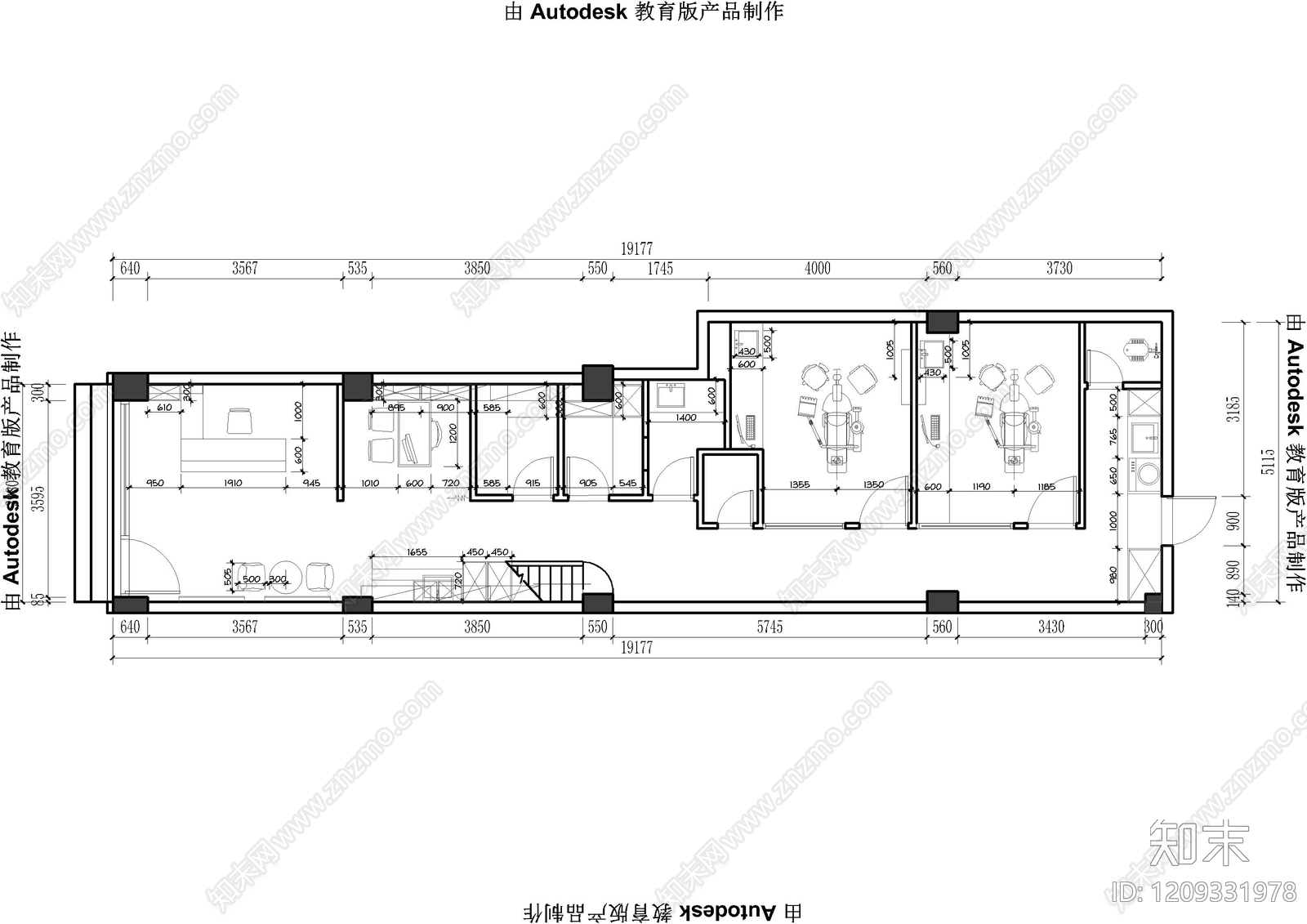 现代其他医疗空间施工图下载【ID:1209331978】