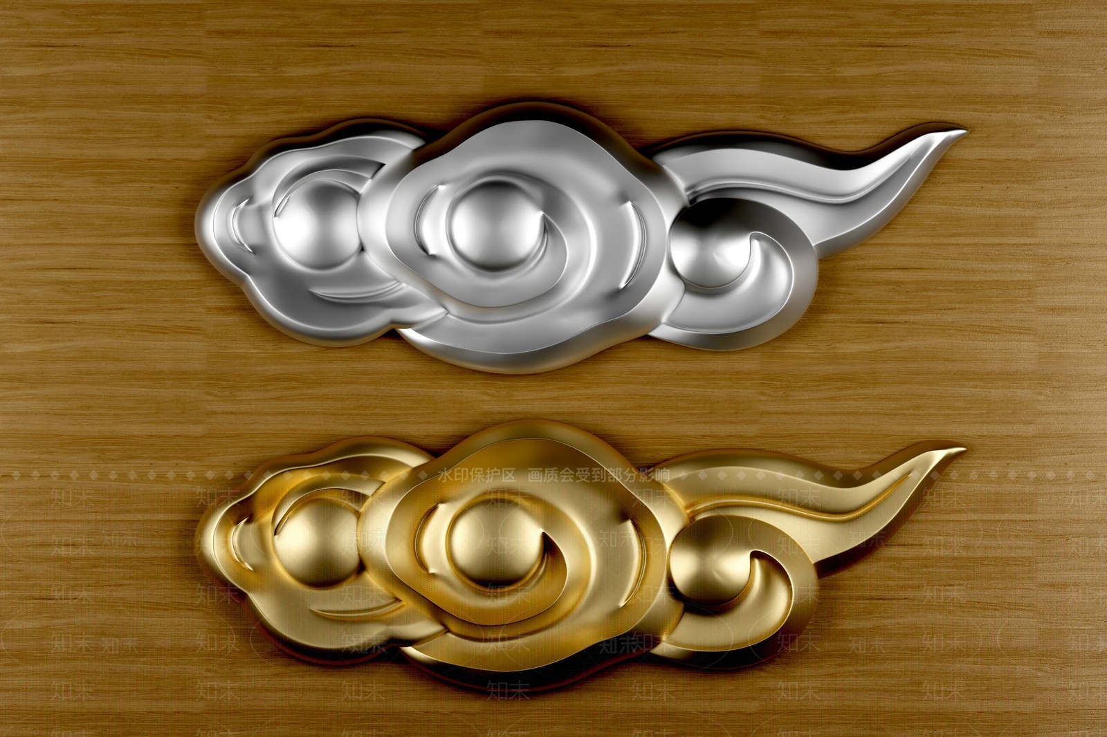 中式祥云摆件3D模型下载【ID:1209341304】