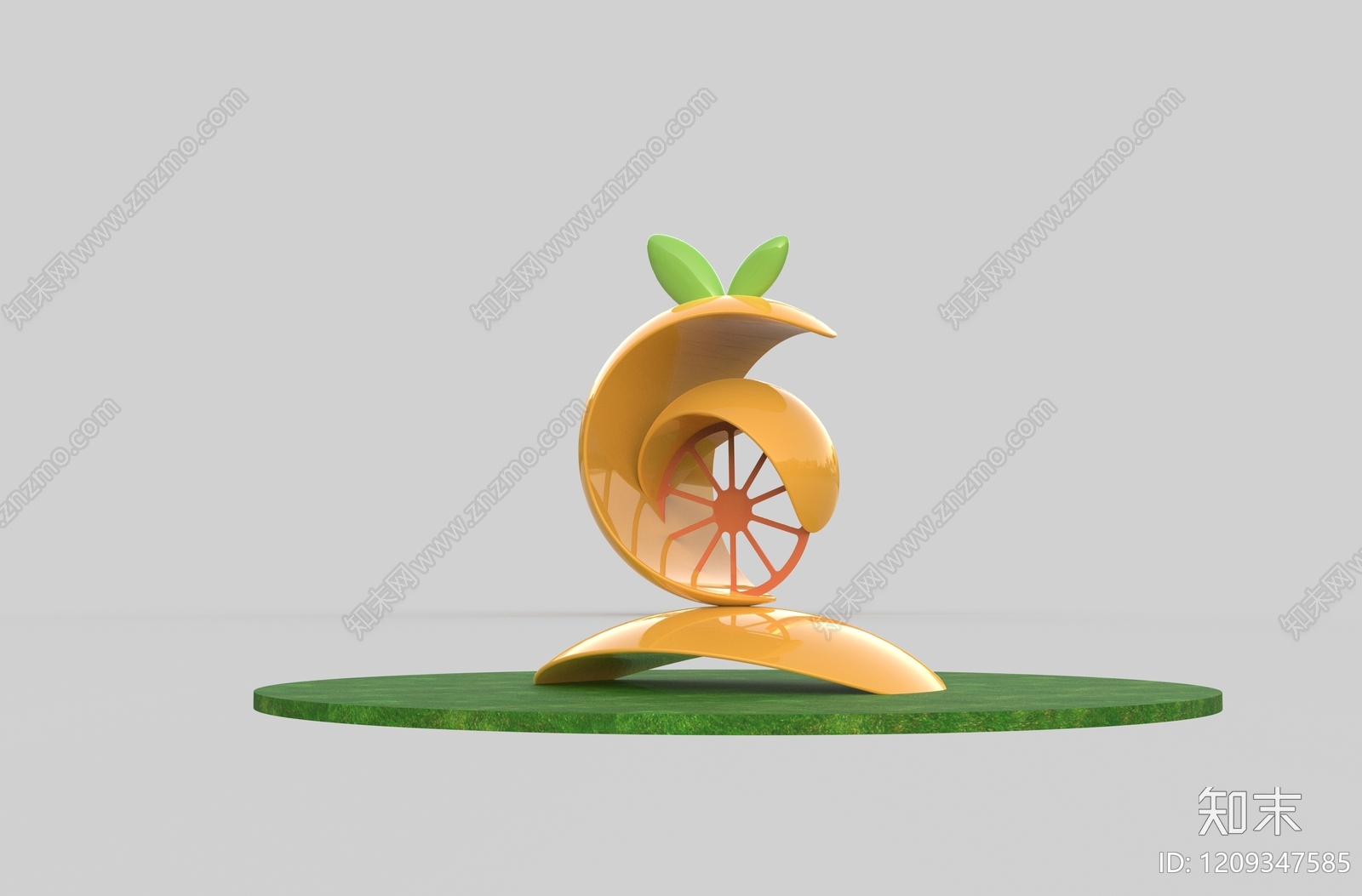 现代主义公园绿地装置3D模型下载【ID:1209347585】