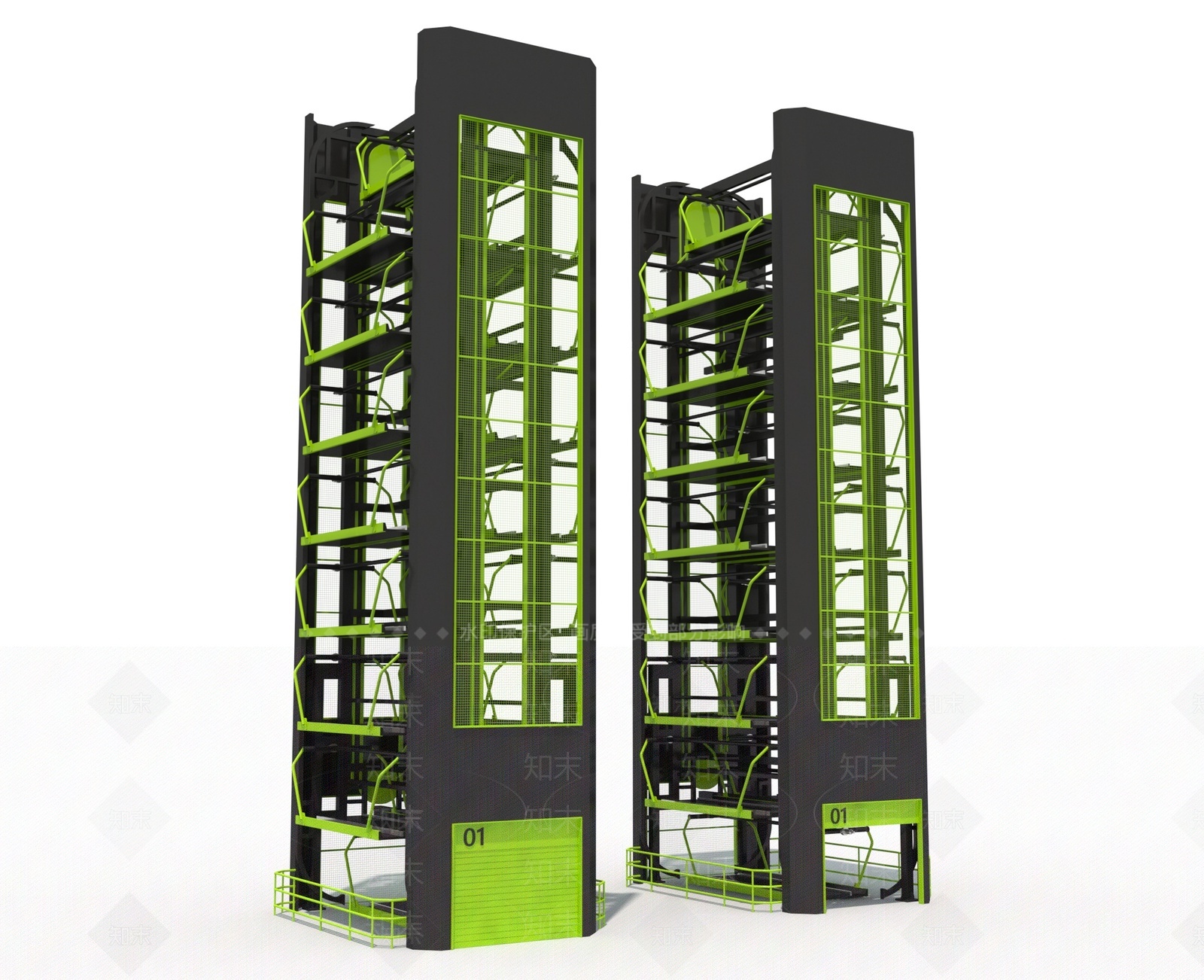 现代立体车库3D模型下载【ID:1209356264】