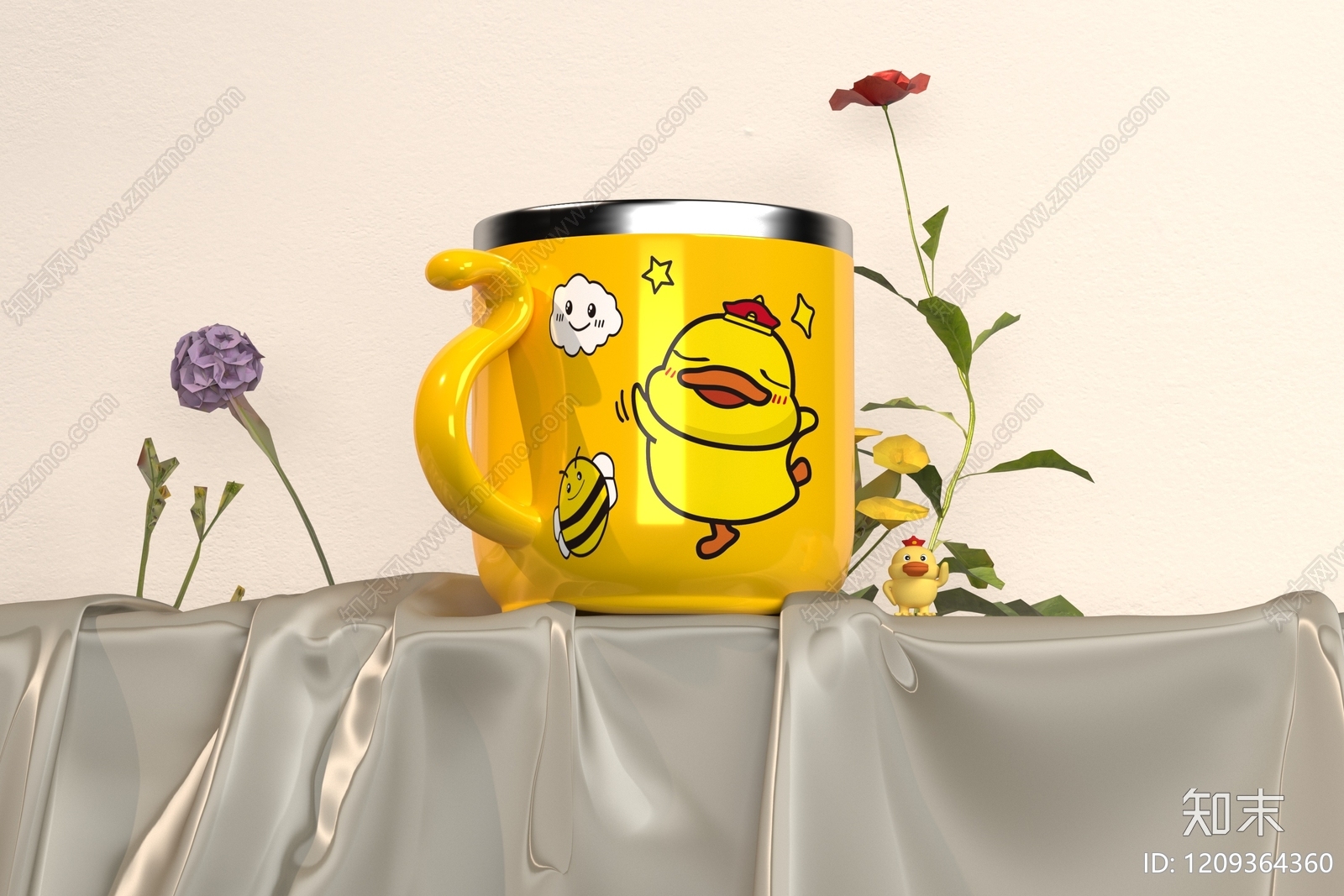 奶油风其他生活用品3D模型下载【ID:1209364360】