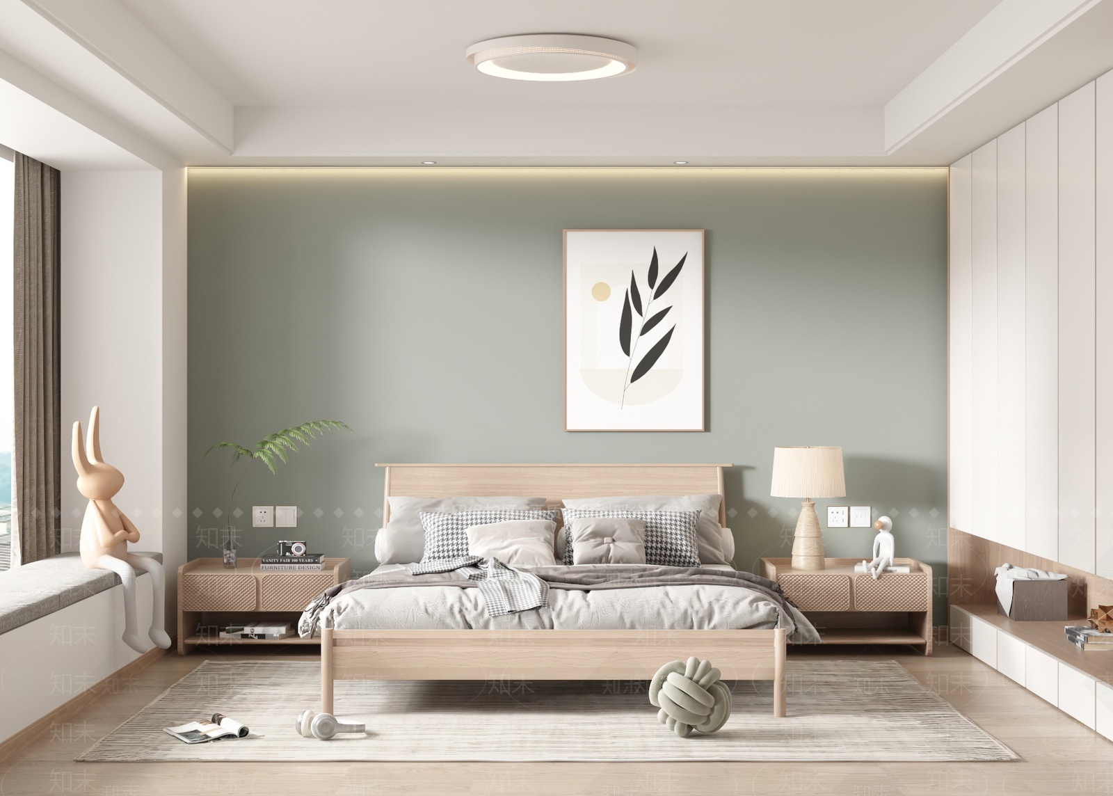 北欧卧室3D模型下载【ID:1209364119】