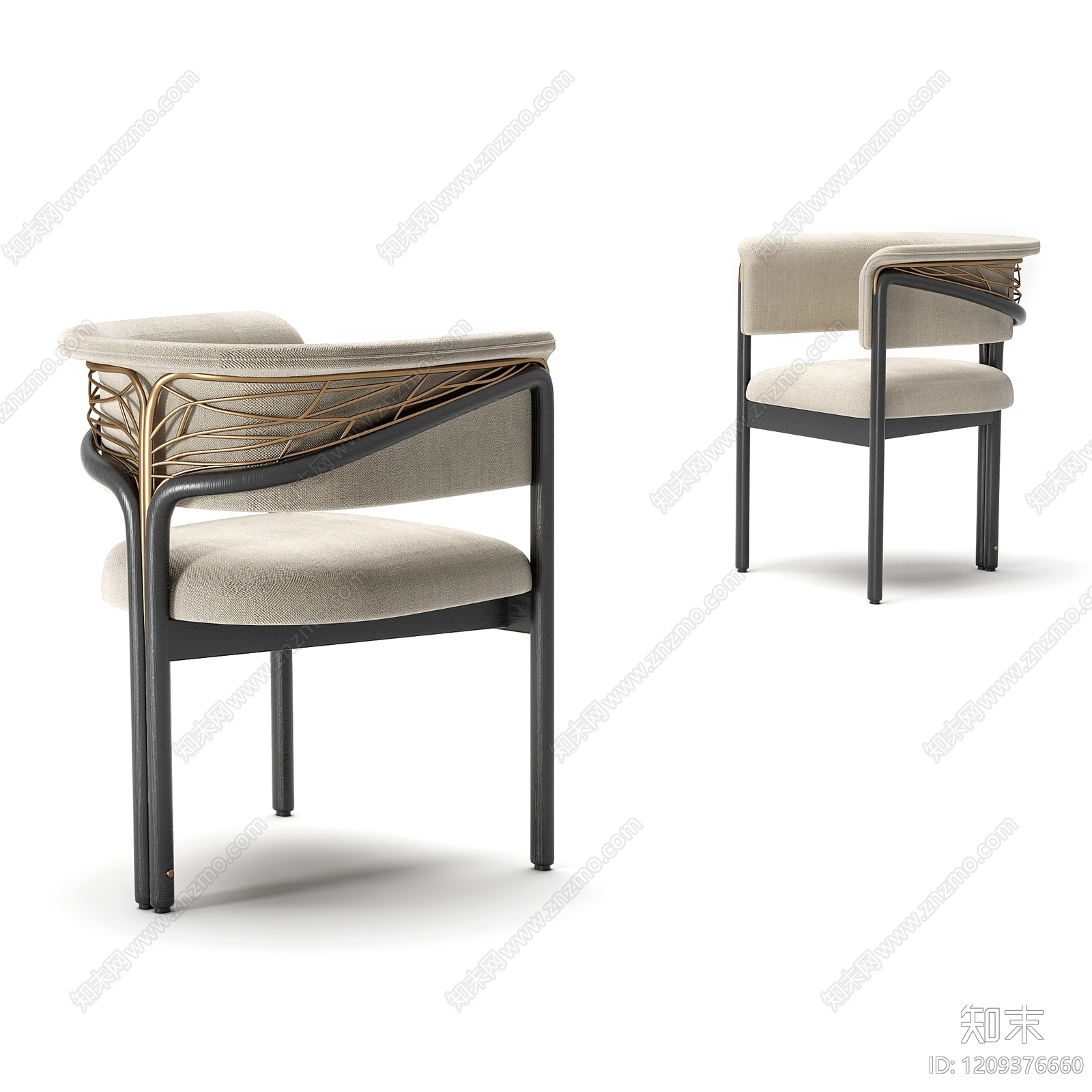 新中式餐椅3D模型下载【ID:1209376660】