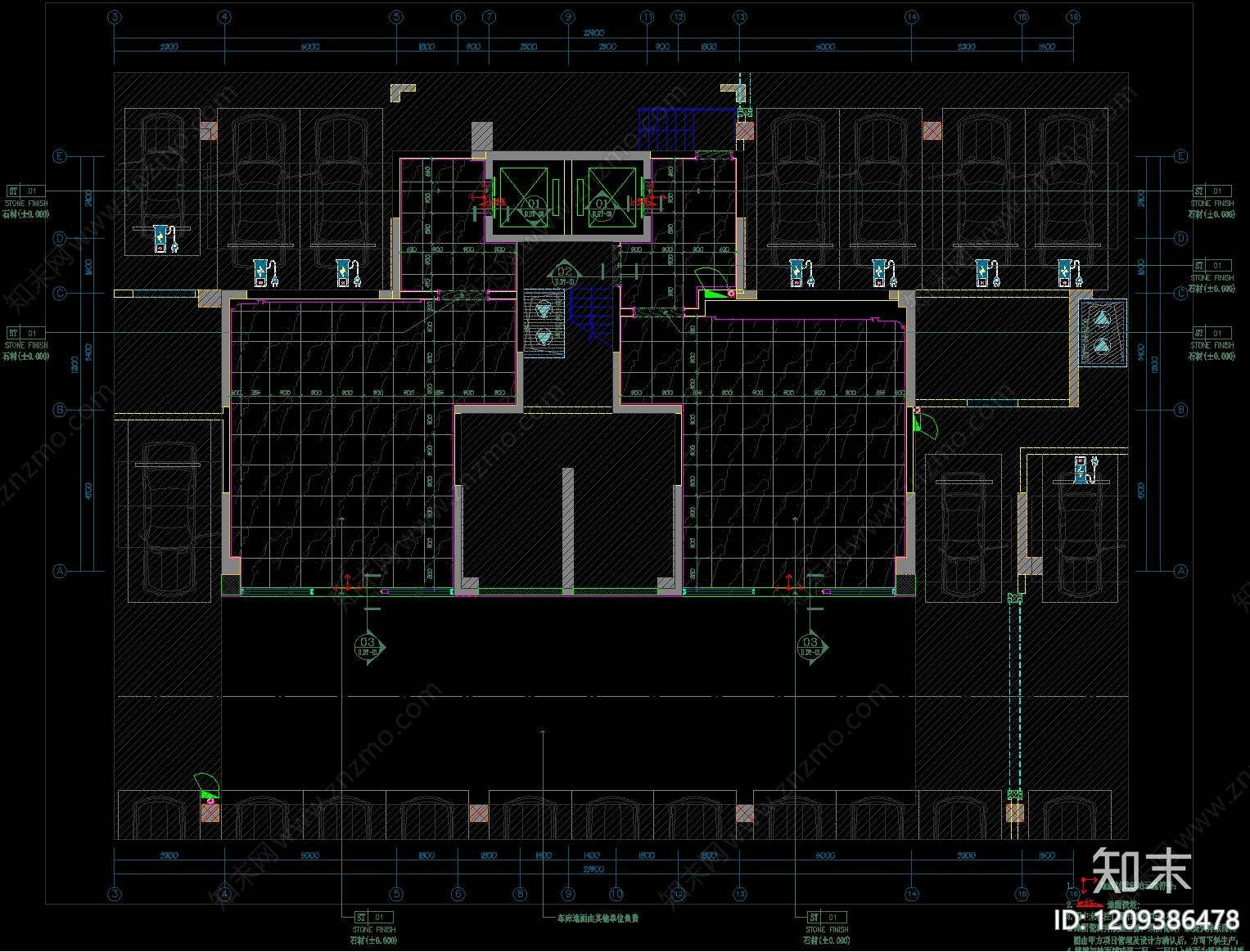 现代其他公共空间cad施工图下载【ID:1209386478】
