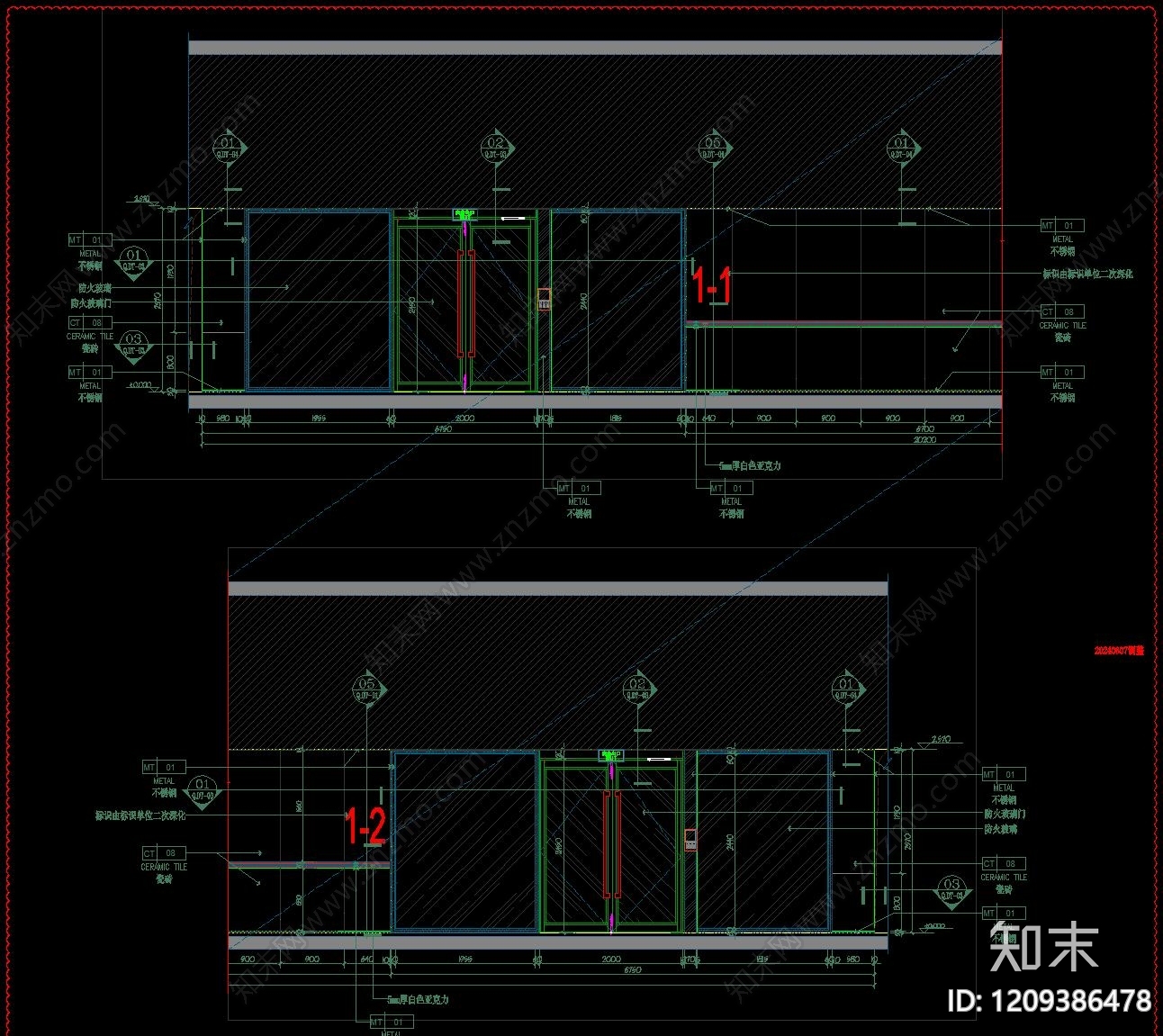 现代其他公共空间cad施工图下载【ID:1209386478】