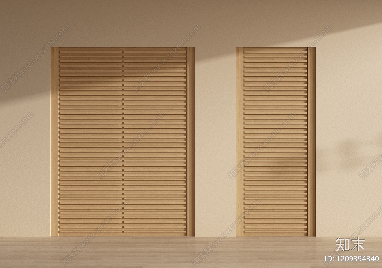 日式门组合3D模型下载【ID:1209394340】