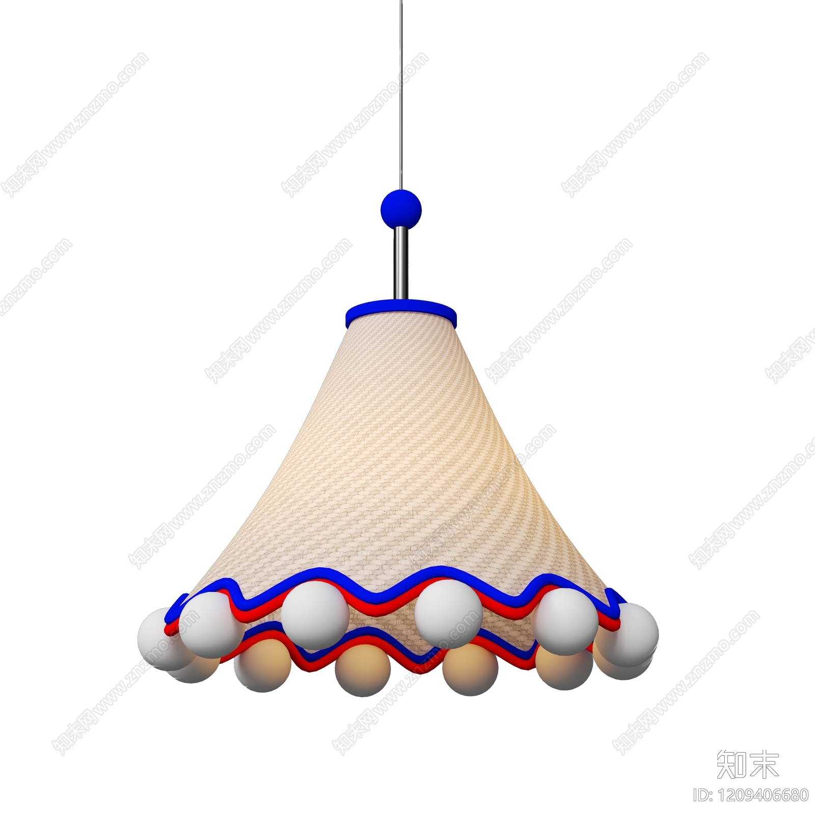 波普风儿童房吊灯3D模型下载【ID:1209406680】