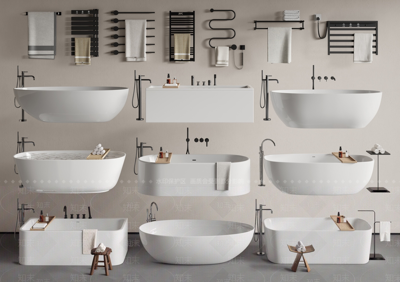 浴缸3D模型下载【ID:1209410290】