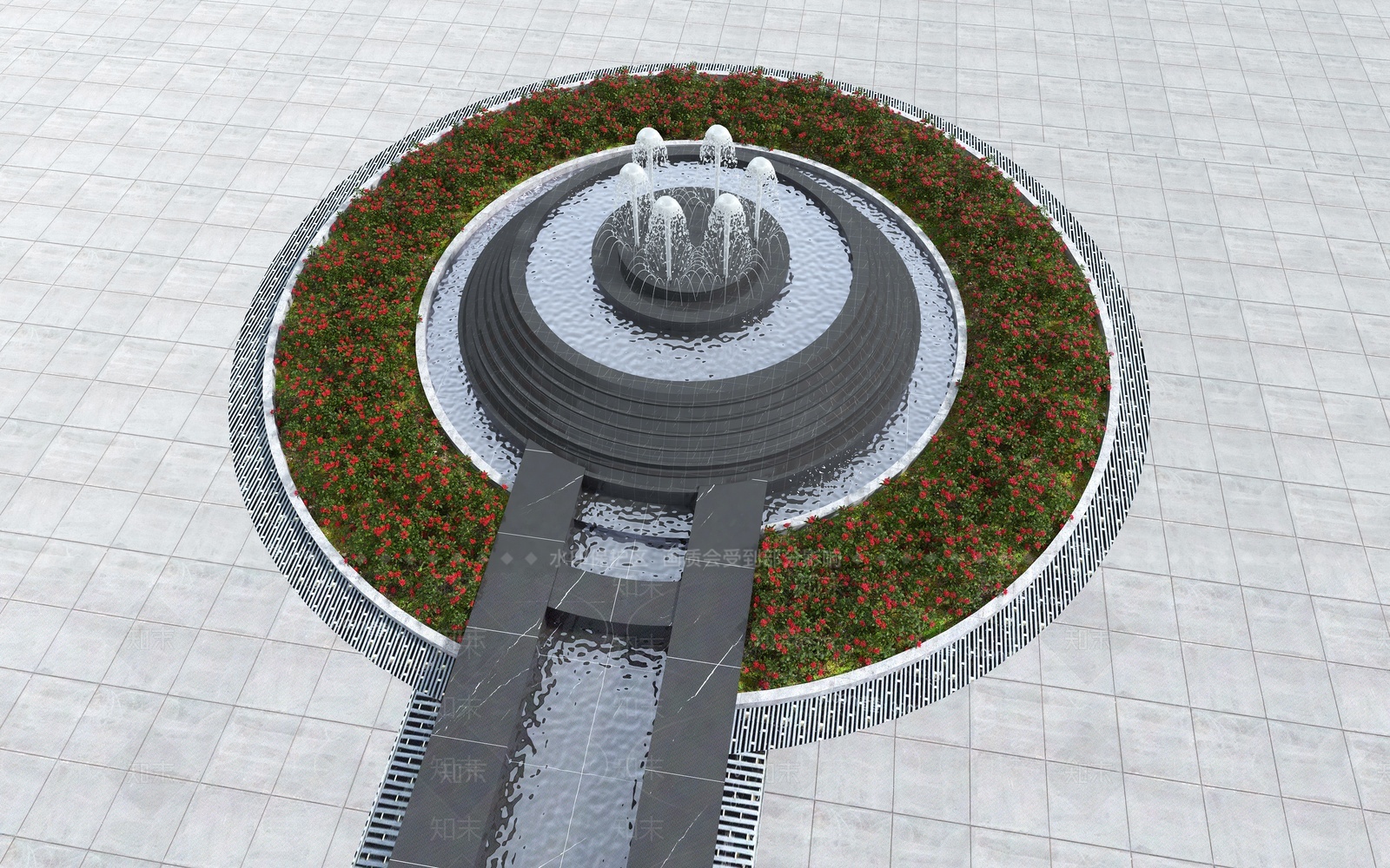 现代喷泉3D模型下载【ID:1209415303】