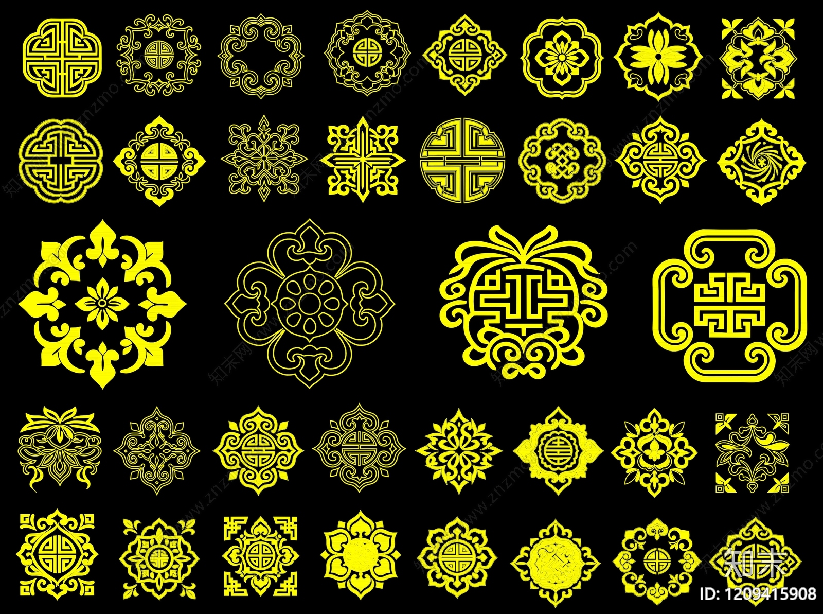 雕花施工图下载【ID:1209415908】