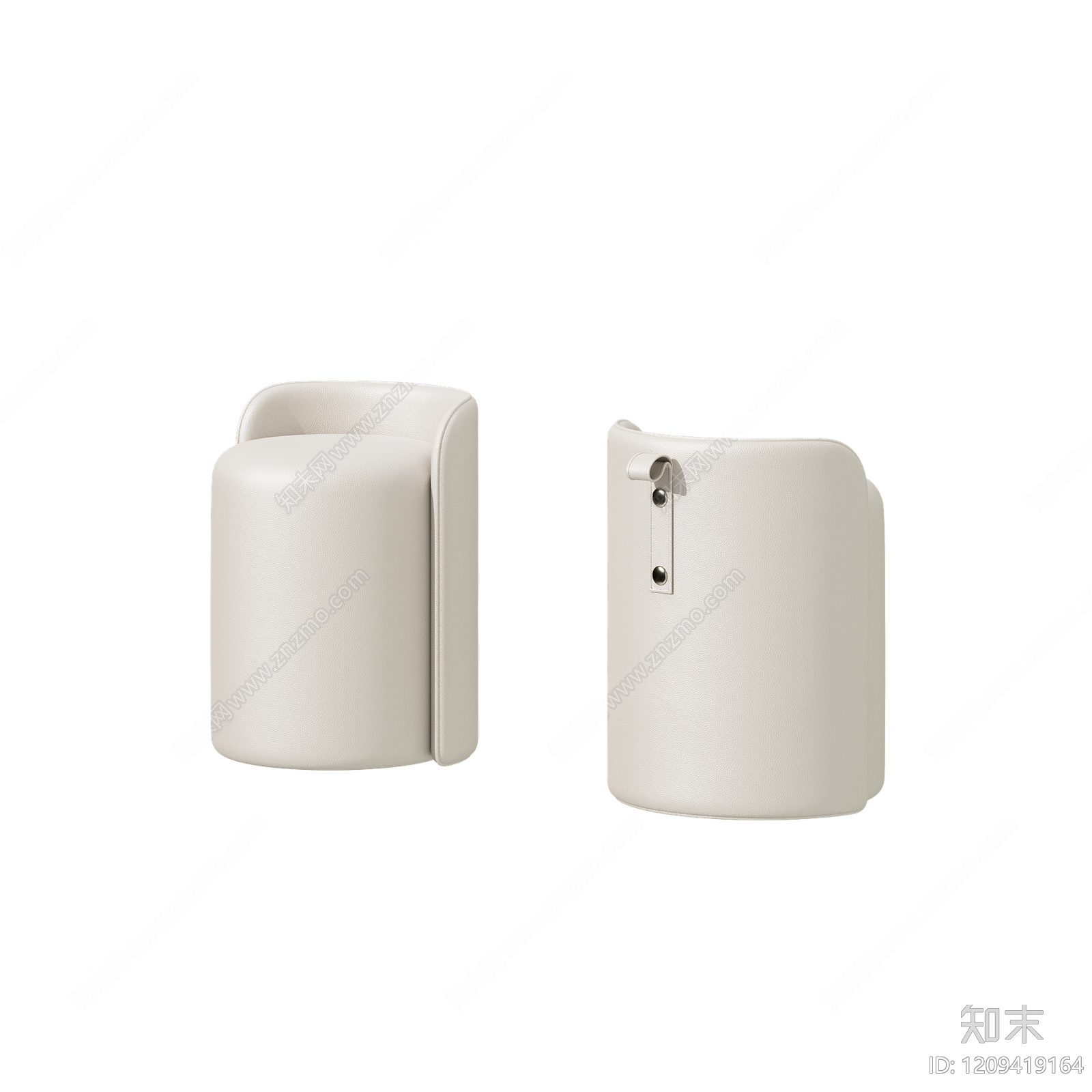 极简沙发凳3D模型下载【ID:1209419164】