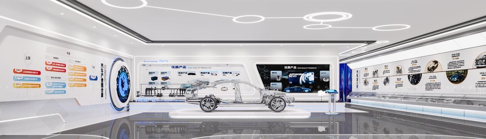 现代车类展厅3D模型下载【ID:1209419640】