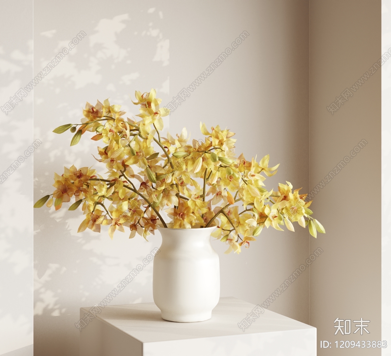 奶油法式花瓶SU模型下载【ID:1209433883】