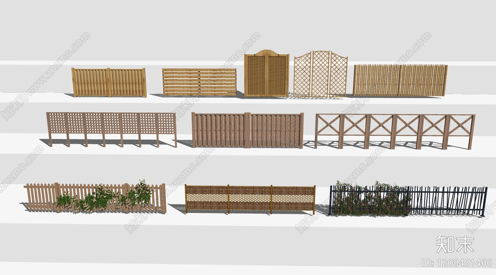 现代新中式栏杆扶手SU模型下载【ID:1209451466】