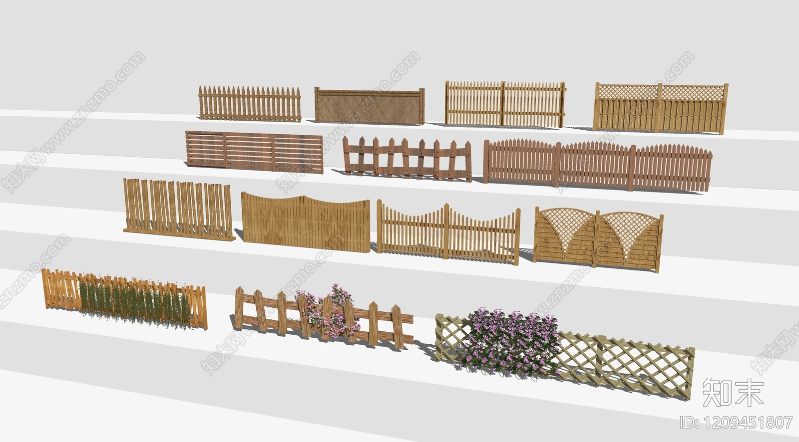 现代新中式栏杆扶手SU模型下载【ID:1209451807】